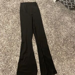 Aerie cross over flared black leggings size small!